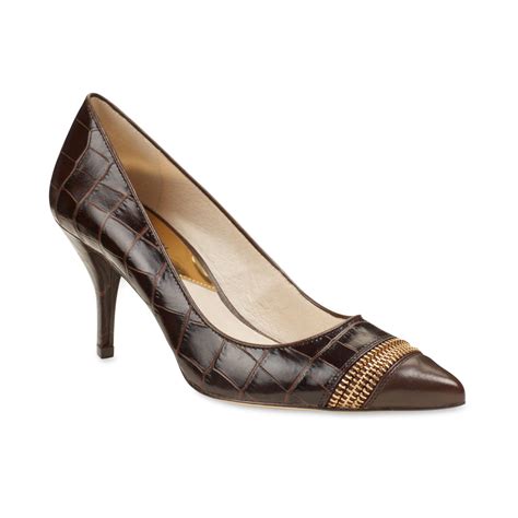 michael kors shoes women brown|Michael Kors brown heels.